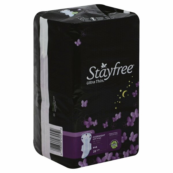 Stayfree Overnite Ultra Thin Pads With Wings, 28PK 436011